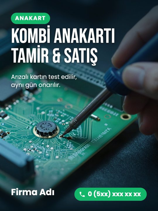 Kombi anakartı tamir ve satış