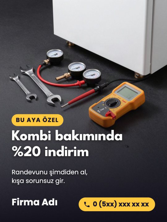 Kombi bakımında indirim