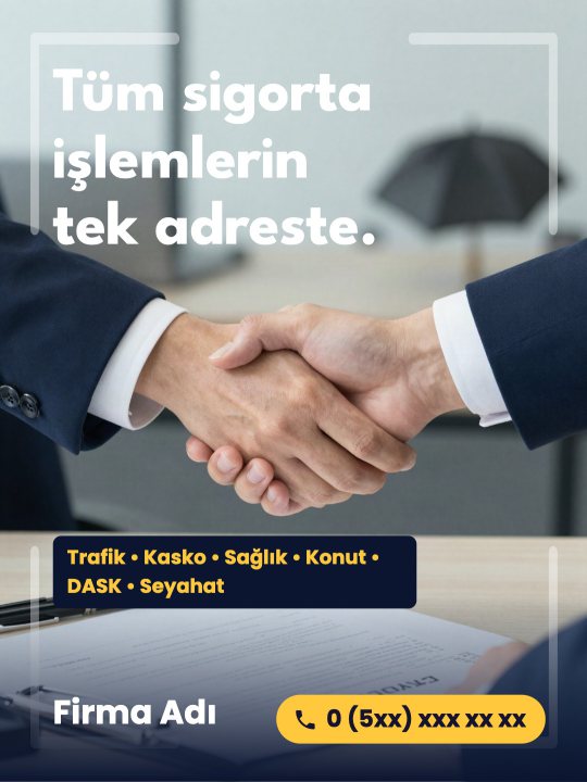 Tüm sigorta işlemleri tek adreste